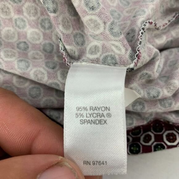 J. Jill Wearever Collection Geometric Print Tunic Size Medium Rayon Blend - Picture 5 of 8